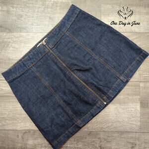Altar'd State Zip Front Denim Mini Skirt Size M